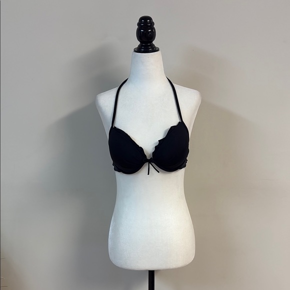 Victoria Secret Elegant Black Halter Bikini Top size 34B - Picture 1 of 2